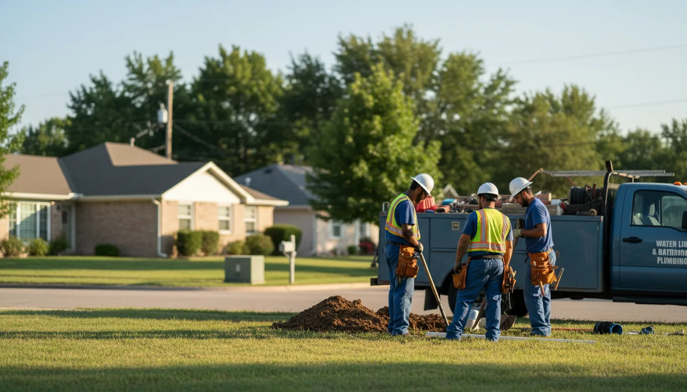 Residential water line and bathroom plumbing service in La Grange, AR